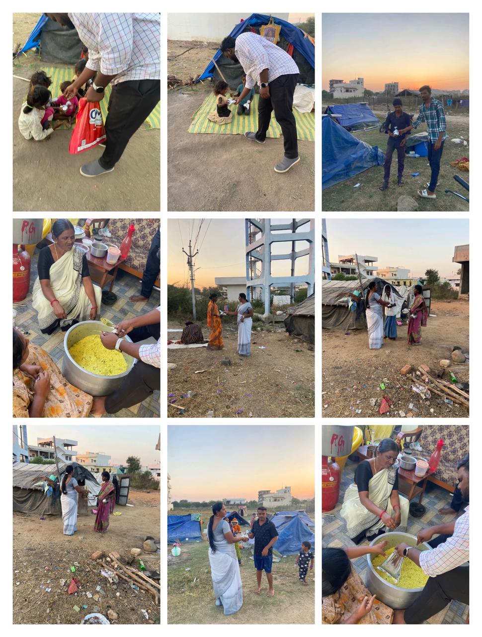 Distribution of gift items to the community