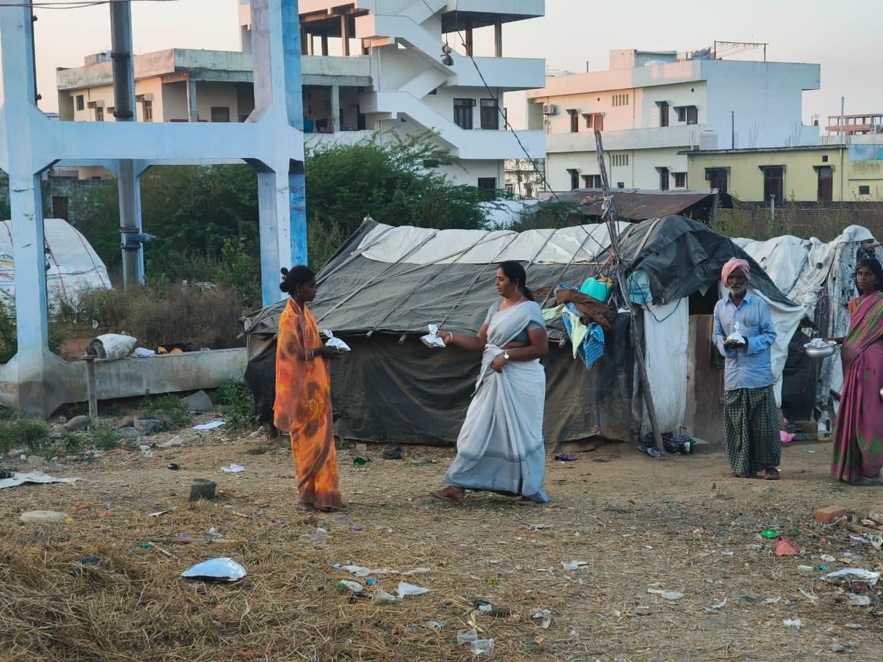 Distribution of gift items to the community