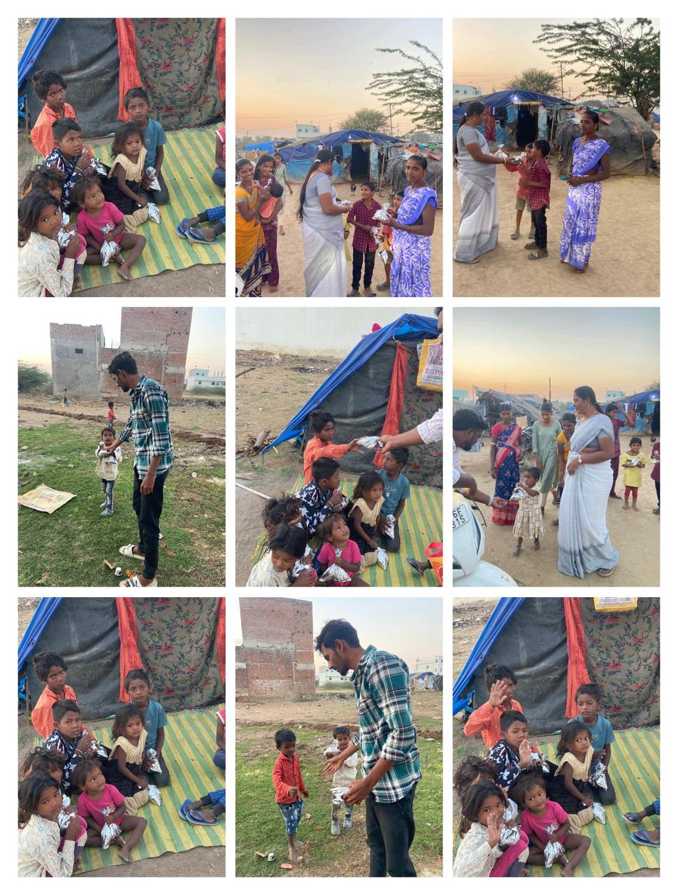 Distribution of gift items to the community